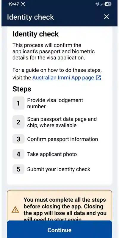 กด Continue เพื่อดำเนินการต่อ