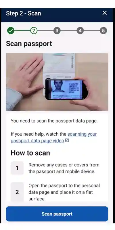 สแกนหน้าพาสปอร์ต