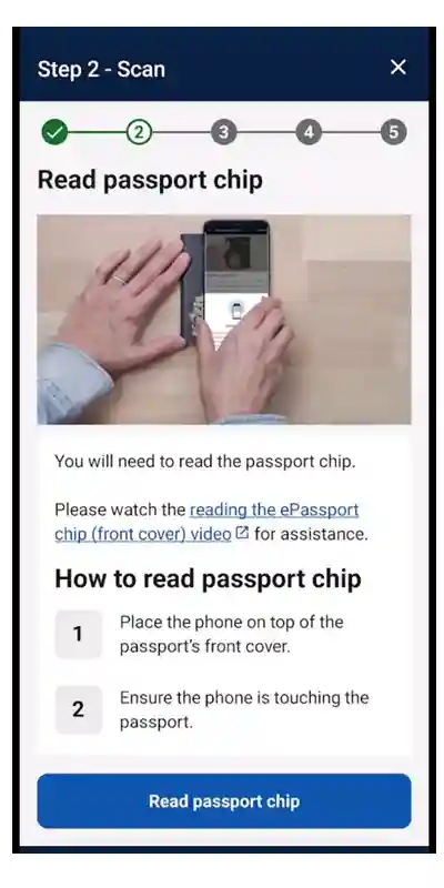 อ่านข้อมูลชิปบนพาสปอร์ตด้วย NFC