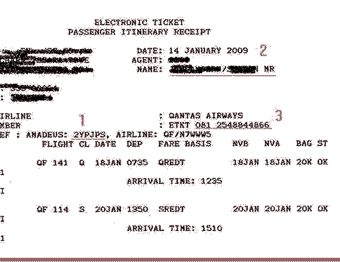 E-Ticket Amadeus
